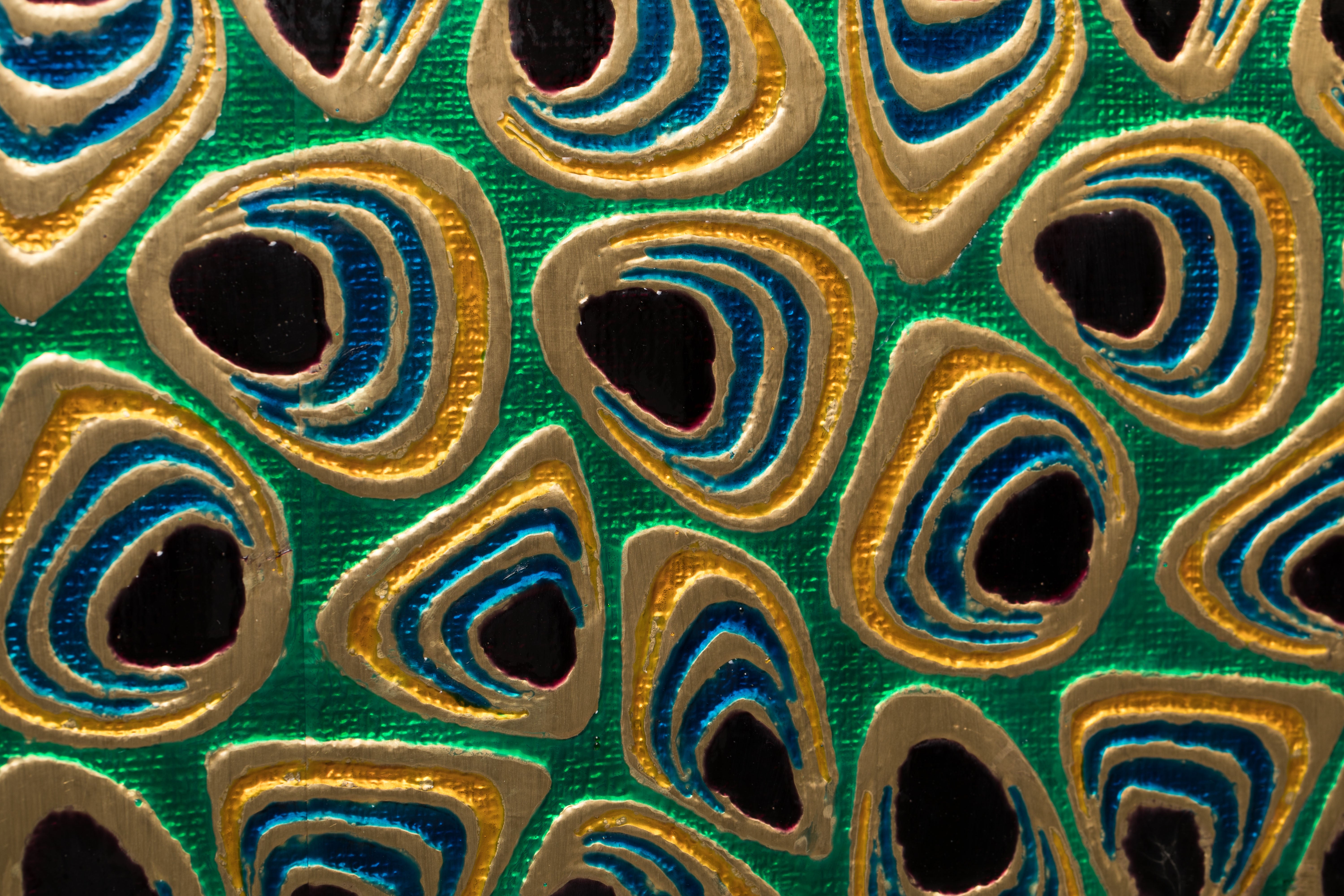 Dutchbone Meena Green Peacock Eyes Sideboard